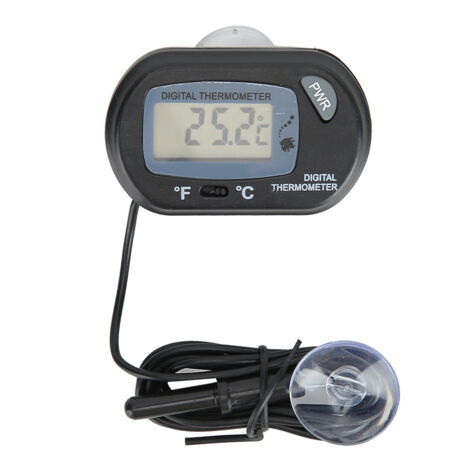 Thermomètre à eau électronique avec sonde d'aquarium, avec ventouse, pour Aquarium (1/5)