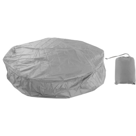 Housse de protection anti-poussière pour meubles d'extérieur, couverture de baignoire ronde en taffetas de Polyester argenté 190, imperméable, 210x30cm, gris (1/5)