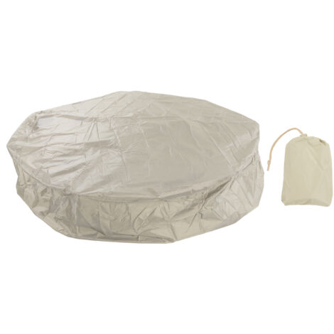 Housse anti-poussière pour meubles d'extérieur, housse de baignoire ronde en taffetas de Polyester argenté 190, imperméable, 210x30cm, Beige (1/5)