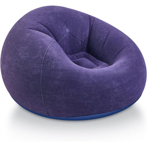 Canapé gonflable pour intérieur et extérieur, avec motif à pois, tissu doux en peluche - Idéal pour jouer aux jeux vidéos, se détendre, le camping, le jardin - Pour adultes et enfants (1/5)