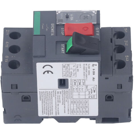 Disjoncteur moteur Protection contre les surcharges thermique magnétique bouton de démarrage manuel montage sur Rail AC690V GV2-ME14 6-10A (1/5)