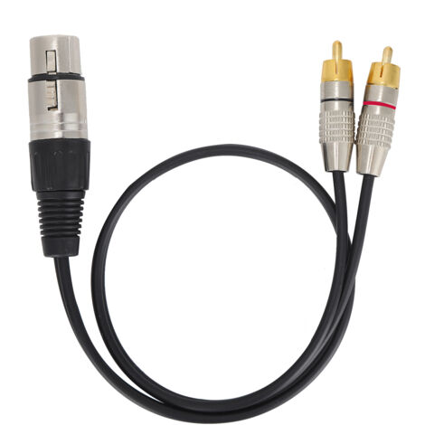 Répartiteur Audio 1 prise XLR femelle vers 2 fiches RCA mâles, câble pour Home cinéma et équipement professionnel, femelle 0.5m (1/5)