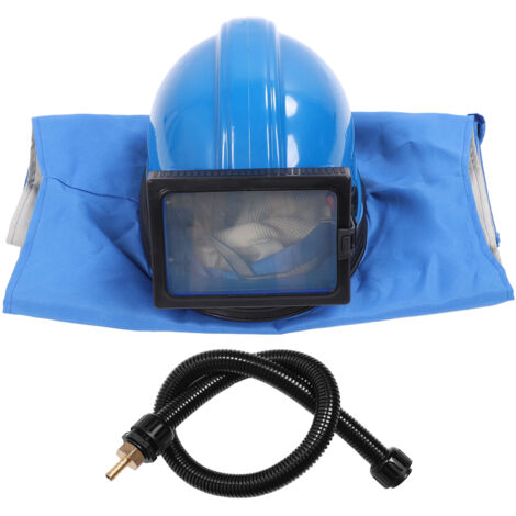 Casque de sablage, capuchon de sablage, couverture faciale avec combinaison sans manches pour la peinture, le nettoyage et la découpe (1/5)
