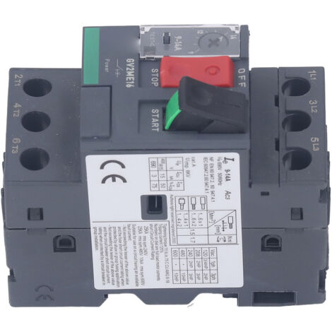 Disjoncteur de moteur, Protection contre les surcharges, bouton de démarrage manuel thermique et magnétique, montage sur Rail AC690V GV2-ME16 9-14A (1/5)