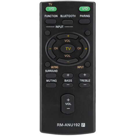 Télécommande de remplacement RM-ANU192 pour barre de son Sony SACT60BT HTCT60BT SSWCT60 (1/5)