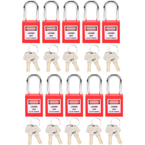 10 ensembles d'isolation en nylon d'ingénierie industrielle de serrure de verrouillage de 38mm pour la puissance chimique (1/5)