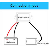 Convertisseur de tension DC-DC 12 V vers 5 V 3 A micro USB - Convertisseurs de puissance étanches pour smartphone de voiture (convertisseur 2