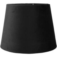 TONYSA Petit abat-jour en tissu pour lampadaire de table E27 E14 double usage fabriqué à la main conique noir