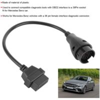 Câble de Diagnostic 38 broches vers connecteur adaptateur OBDⅡ OBD2 16 adapté pour Mercedes Benz