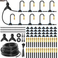 Kit d’irrigation goutte à goutte 30 m (100 ft) – Système d’arrosage automatique avec 16 buses en cuivre réglables, pour jardin, potager, serre et pelouse
