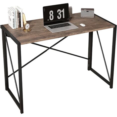 MCC MIAMI Schreibtisch, Klappschreibtisch, Computertisch, Bürotisch, Home Office, Grau-Braun