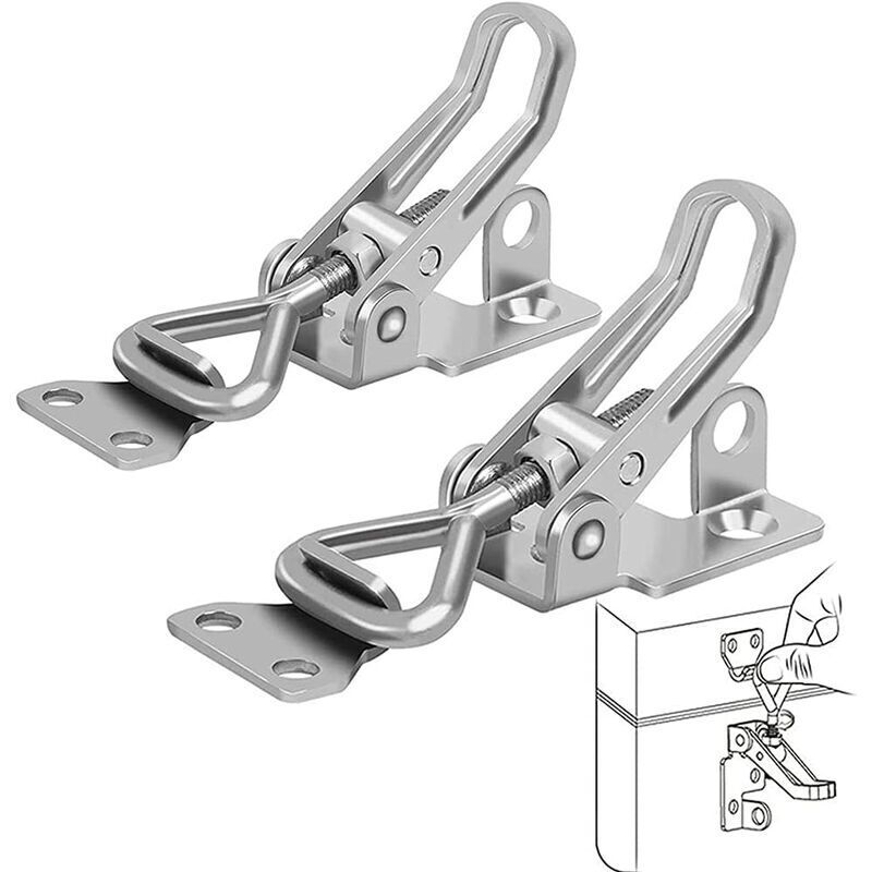 CSPARKV 10 Pièces Loquet à Ressort Bascule Acier Inoxydable, fermeture