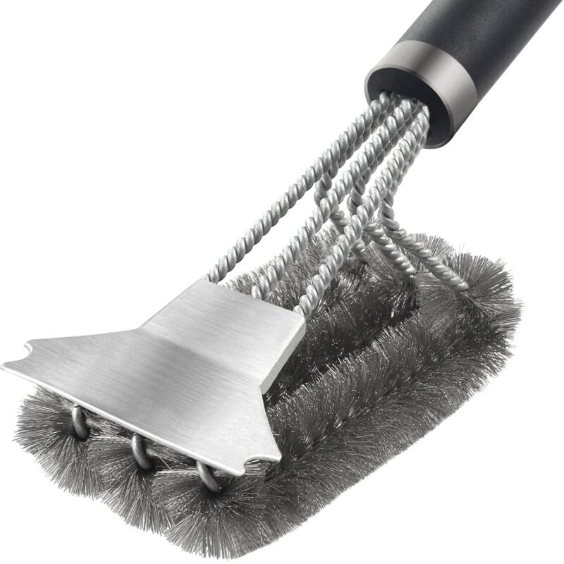 Brosse de nettoyage Grattoir pour Plancha, Grattoir Plancha pour Plaque INOX Grattoir Plancha Professionnel Grattoir Plancha avec Poignée, Grattoir Plancha INOX, Outil de Nettoyage de Grattoir de Gril