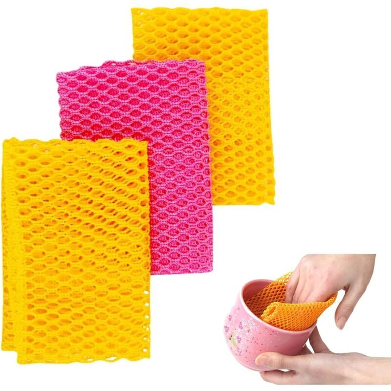 Lntyq 4pcs Vaisselle à Laver Chiffons En Filet - Serviettes De Lavage à