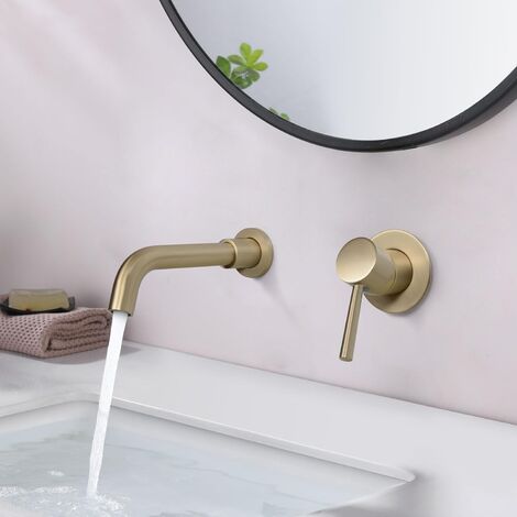 Mitigeur Lavabo Encastré Salle De Bain Or Rose Cuivré – Anti