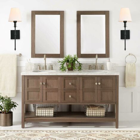 Lot de 2 Appliques Murales Intérieur Noir, Lampe Murale avec Abat-jour en Tissu Blanc, Luminaire Applique Métal pour salle de bain Chambre Salon Couloir, Douille d'Ampoule E27 [Classe énergétique A]