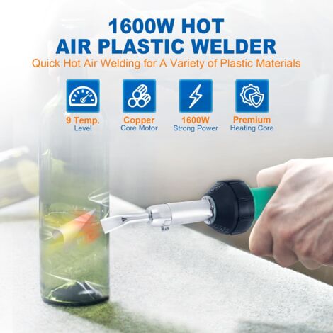 Plastique pistolet thermique de soudage à air chaud avec 1600W 220V 110V disponible - Chine L'air chaud Pistolet à souder, pistolet thermique