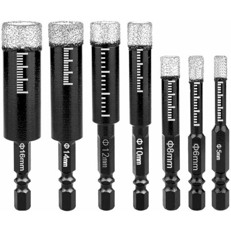 Kit De 7 Forets Carrelage & Verre - Diamètres 3 à 12 Mm - Neuf Avec Emballage