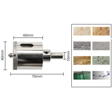 VEVOR 4Pcs Trépan Diamant Scie Cloche 35/40/50/68mm Foret Diamanté Brasé Sous Vide Avec Filetage Forage A Sec Humide Pour Les Granit Marbre Porcelaine 88694205