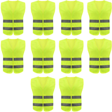 Gilet Réfléchissant Sécurité - 2 Bandes 360° - Haute Visibilité - Pour Course, Vélo, Travaux Routiers