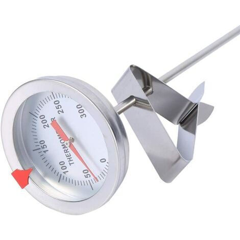 Thermomètre à Huile De Friture Acier Inox - 40cm - Sans Pile - 20-280°C