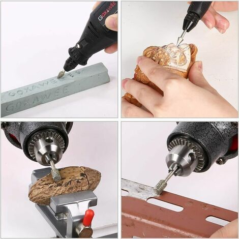 Lot De 2 Fraises Diamantées Rotatives 8-20 Mm Pointe émeri Tige 6 Mm