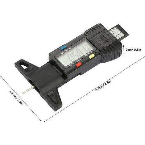 Jauge Profondeur Pneus 4 Pièces - Mesure Usure Pneu Voiture, Moto, SUV - Plastique, 0-20 Mm, Portable
