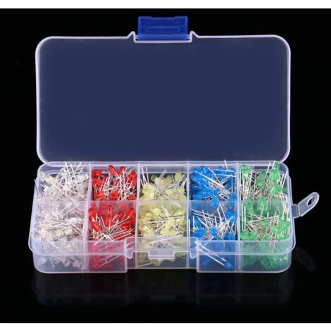 15 Couleurs 3MM Diode LED 450 Pièces Diodes Couleur Électroluminescentes Kit Lumière Rouge Bleu Jaune Vert Blanc Chaud Orange [1] - Bricolage - Foto 5