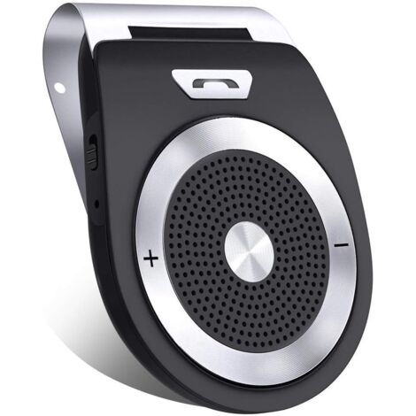 T'nB CARBTKIT1 Kit Mains-Libres Bluetooth Voiture – Pare-Soleil + Ventouse, Streaming Audio, Chargeur USB Inclus Argent