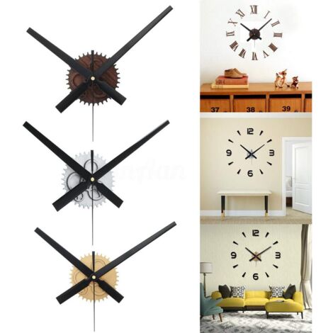 Horloge murale moderne Grand format horloge murale murale murale 3D Décoration murale pour salon, cuisine, bureau, café, bar
