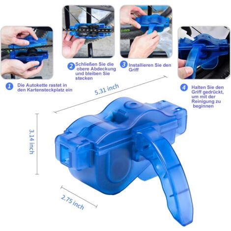 Kit de nettoyage de chaîne de vélo pour réparation de chaîne de vélo Outil de nettoyage de brosse Outil de nettoyage pour chaîne de nettoyage Outil de nettoyage pour tous les types de vélos