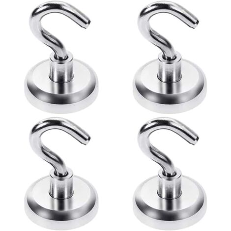 Lot De 10 Crochets Magnétiques En Néodyme Super Puissants Avec Force De Traction Verticale Maximale De 14 Kg Crochets Magnetiques Sans Perforation 87124064