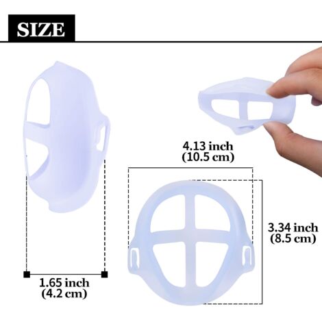 Support Masque [10 PCS], Support 3D Pour Masque - Réutilisable lavable - Augmente plus d'espace respiratoire - Adapté au nez et à la bouche -Support Masque Chirurgical