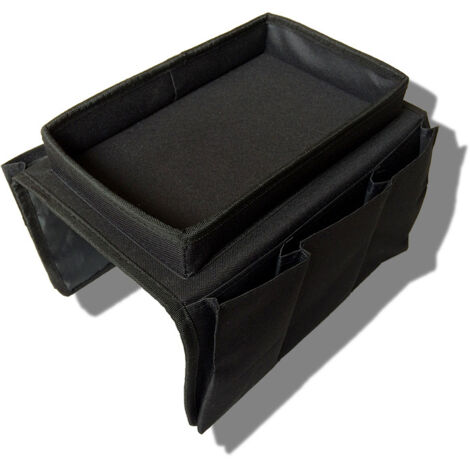 Organisateur Daccoudoir Canapé Stockage Bande Plateau Multi-Pochette Phone Magazine Snack Glasses Télécommande Tablette Tasse Rangement (Noir) Autres rangements (1/5)