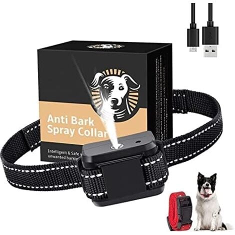 Collier Anti Aboiement Chien, Citronnelle Collier Anti Aboiement Chien Spray, Collier de Dressage Rechargeables Et Sécuritaires avec 2 Sangles pour Le Remplacement Ikodm