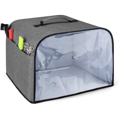 Housse anti-poussière pour friteuse à air – Tissu Oxford imperméable – Dimensions 34 x 35,5 x 25 cm – Protection contre la poussière – Denuotop - GRIS 34 X