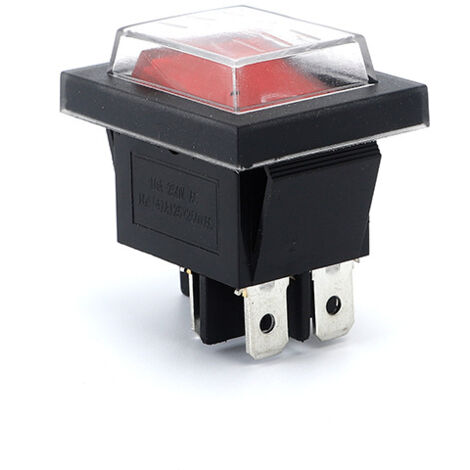 3Pcs Interrupteur à Bascule lumière rouge ON/OFF Avec Couvercle étanche Ikodm