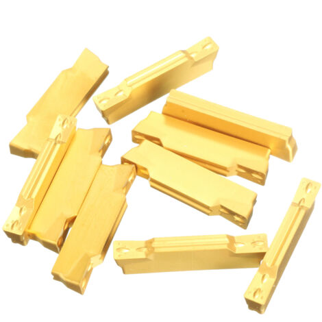 Plaquettes En Carbure De Tungstene, Pour Outil De Coupe De Rainurage De Tour Mgehr / Mgivr, 10Pcs (1/4)