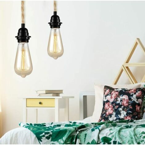 3 M De Câble Textile RETRA, Vintage, Noir, Douille