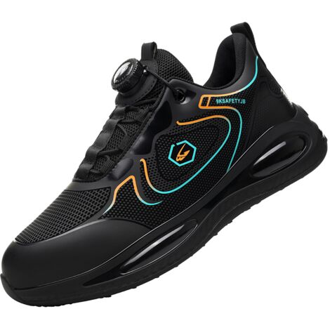 Chaussures de sécurité Chaussures de travail pour hommes Chaussures de sécurité à boutons rotatifs. Chaussures de travail antichocs et anti-crevaison pour chantiers de construction. -44 (1/5)