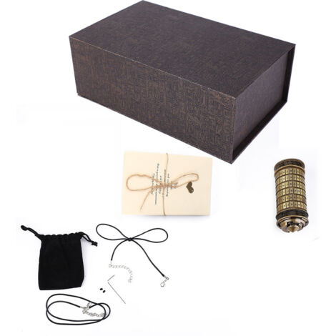 Serrure à Code Da Vinci – Mot De Passe Secret 'I Love U' – Coffret Cadeau Romantique Pour Bague