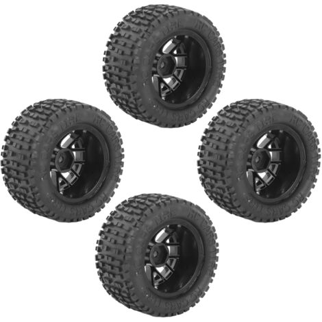 Pneus RC 4 Pièces Pour Camion - Échelle 1/14, 1/16, 1/18, Caoutchouc Adhérent, Adaptateur 12mm