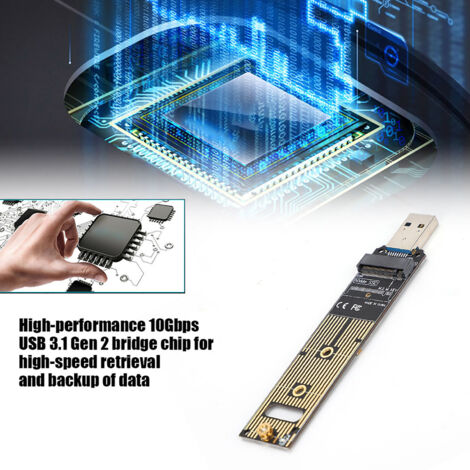 Carte Adaptateur SSD M.2 NVMe Vers PCIe 4.0 X1 - Support Jusqu'à 64 Gbit/s - Pour PC Bureau Sans Slot M.2