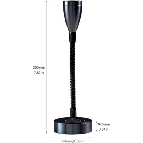 Lampe De Lecture Réglable 12V - Aluminium, Blanc Chaud, Camping-car, Bateau, Interrupteur