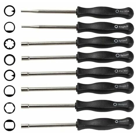 Kit De 8 Tournevis De Réglage Pour Carburateur - Pour Petits Moteurs 2 Temps, Poignée Ergonomique
