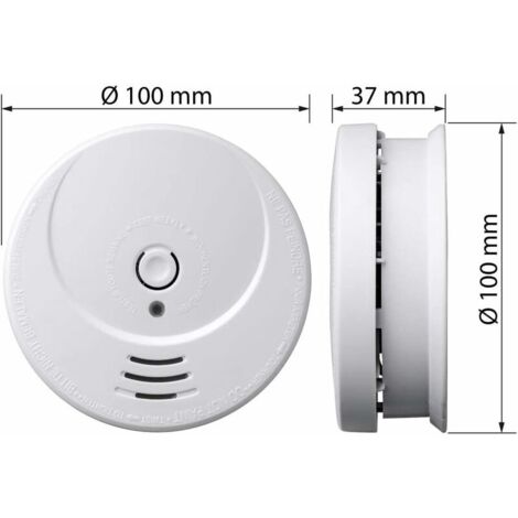 Détecteur De Fumée 10 Ans Avec Pile 9V Remplaçable - 3 Pièces - Certifié EN14604, Alarme Pile Faible - 13