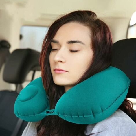 Coussin De Voyage Gonflable Cervical Pour Voiture, Train, Bus - Anti-stress Et Compact