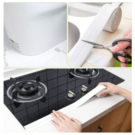 Joint Silicone En Bande Blanc Pour Salle De Bain - 6.6m X 38mm - Blazor - Neuf