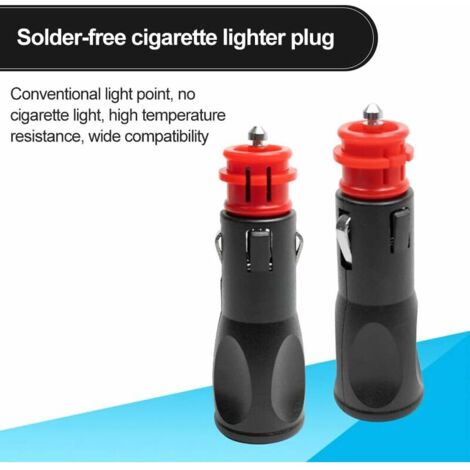 Prise Allume-Cigare 12V 10A Avec Connecteurs Rapides Bananes - Adaptateur Voiture Camper Fusible Intégré