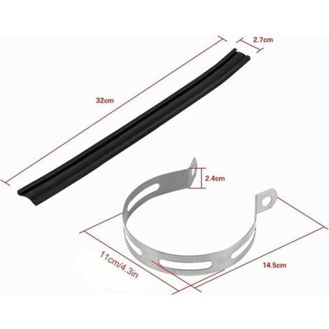 Support Hexagonal Silencieux Échappement Moto - Acier Inoxydable Qualité Premium - Fixation Universelle Moto